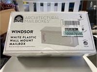 Windsor White Plastic Wall Mount Mailbox