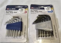 2 Allied 8 Piece Hex key Sets SAE & MM