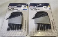 2 Allied 8 Piece Hex key Sets MM only
