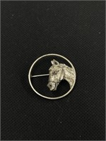 Beau Sterling horse pin 10.6g