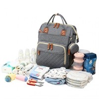 (gray)Large capacity mommy bag Multifunction Mommy