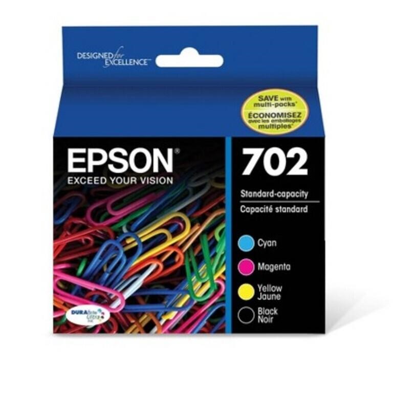 Epson 702 4pk Combo Ink Cartridges - B/C/M/Y