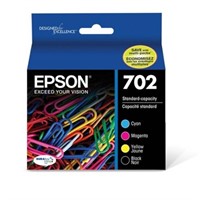 Epson 702 4pk Combo Ink Cartridges - B/C/M/Y