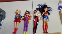 Super Hero Girls Doll Lot of 4