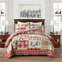 $139-- 3 Piece Christmas Quilt(Queen - Red)