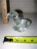 Iridescent Glass Puppy Paper Weight