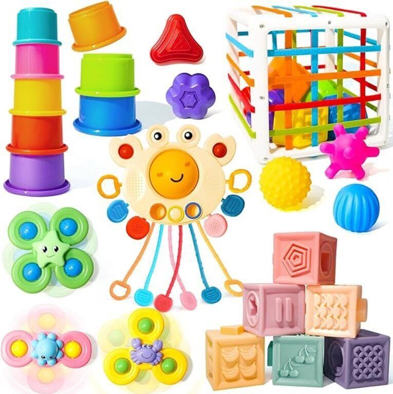 28 Pcs SMALLZI Montessori Toys for Babies 0-3-6-12