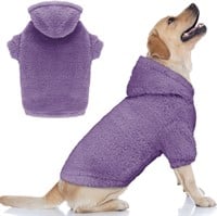 XXL Fuzzy Dog Sweaters for Large Dogs  Purple