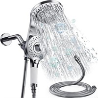 Dual Shower Heads with Handheld Spray Combo, High