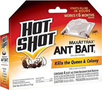 12 Pack Hot Shot MaxAttrax Ant Bait, 4 Count
