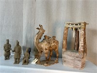 Terra Cotta Small Sculptures: Warriors, Camel etc