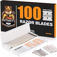 100PCS REXBETI Single Edge Razor Blades, Industria