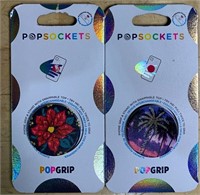 Red/Black Poinsettia Popgrip - PopSockets (2-Packs