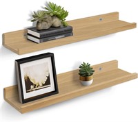 24 Wood Floating Shelves, Set of 2