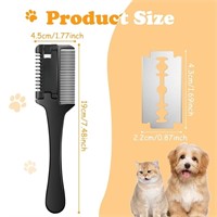 Razor Comb for Dogs Cats- Pet Razor Comb 2 in 1 |