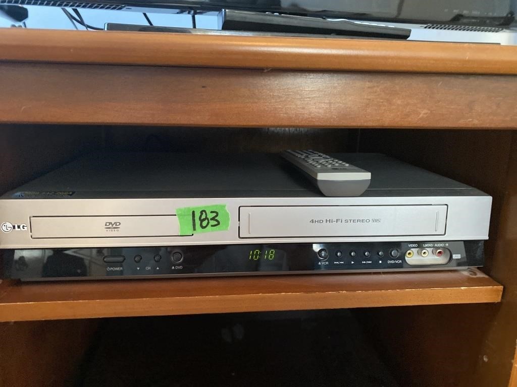 LG DVD VCR combo with remote tested