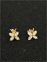 10K butterfly earrings 0.7g