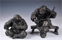 Group of 2 Bronze Statues
