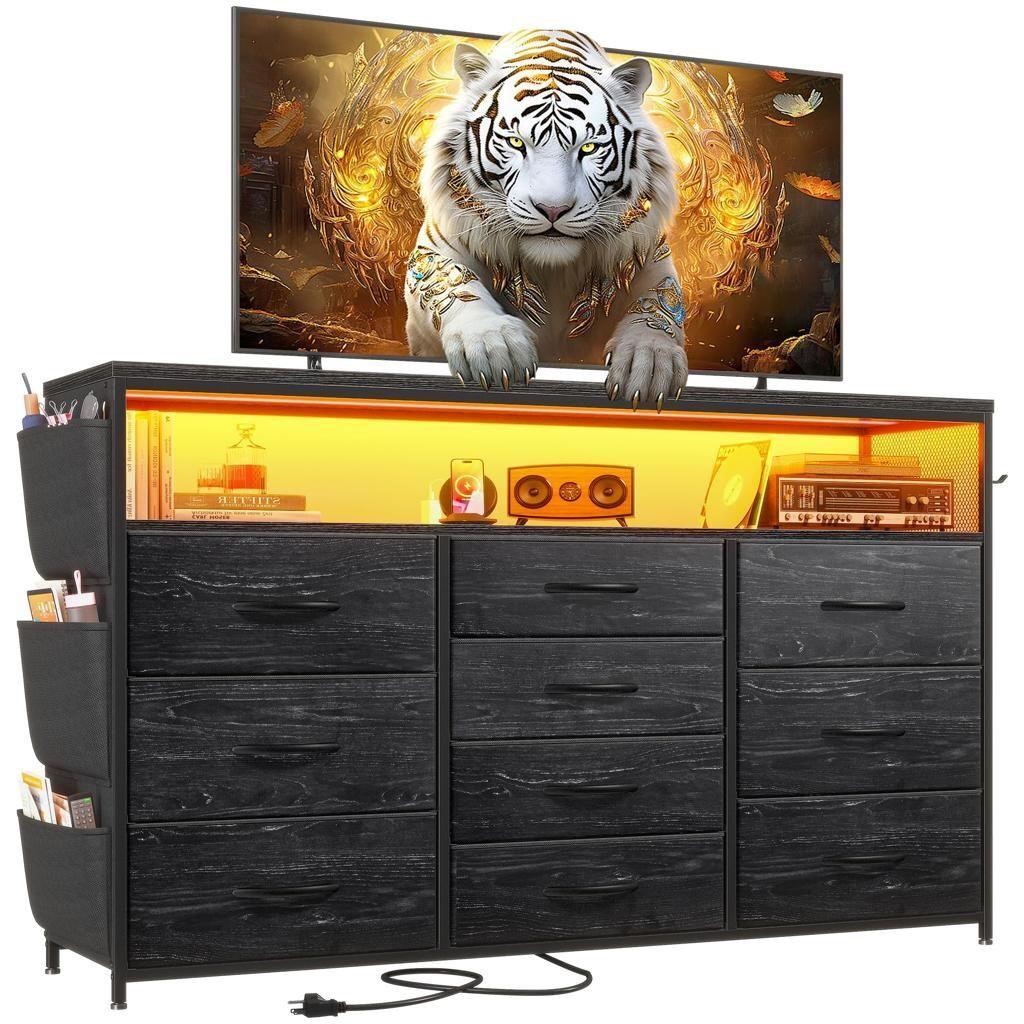 EnHomee Dresser TV Stand with 10 Drawers for 55"