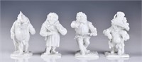 Group of 4 White Porcelain Figures