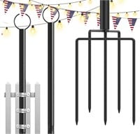 10FT Outdoor String Light Poles  2 Pack