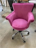 Pink adjustable Roll around chair