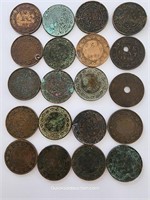 Twenty Old Canadian Pennies-1876, 1859, 1916, 1903