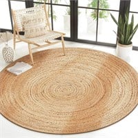 Jute Area Rug - 4ft Round - Natural
