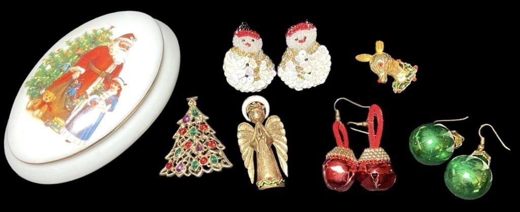 Christmas Jewelry and Trinket Box