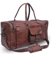 ANUENT LEATHER 24IN MEN'S GENUINE TRAVEL BAG