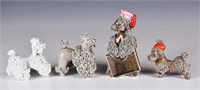 Group of 4 Porcelain Dogs