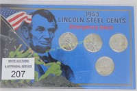 1943 Mint Set of Steel Pennies