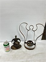 Decorative metal candle holders