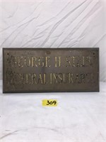 Vintage George H. Stein General Insurance Sign