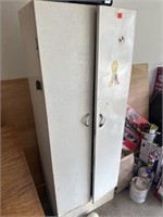 White Metal Storage Cabinet 5-1/2’ Tall