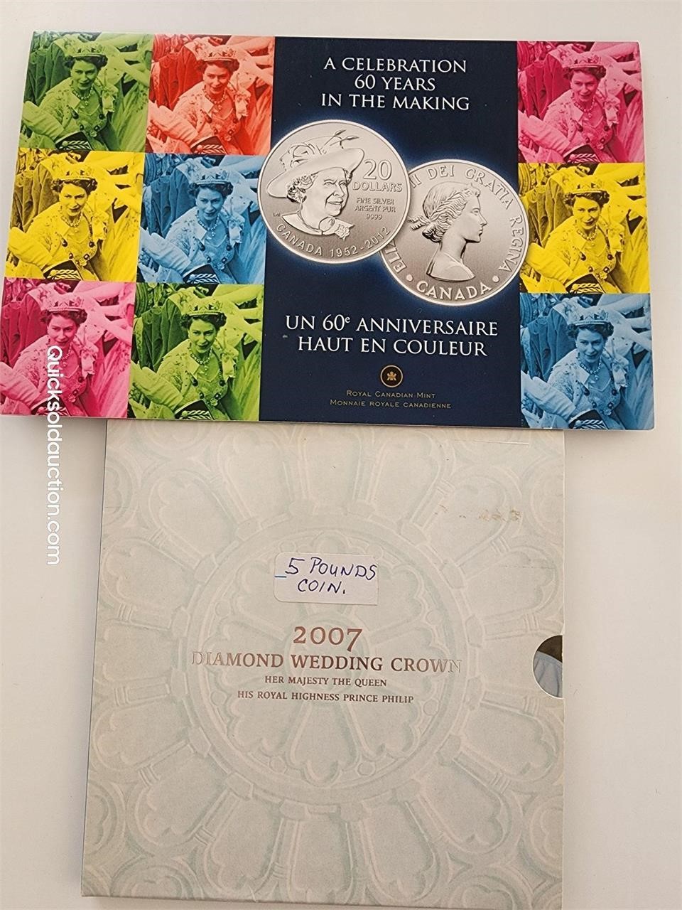 1952-2012 Twenty Dollar Silver Coin & 2007 Five Po