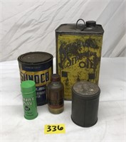 Lot of Vintage Advertising Tin Cans