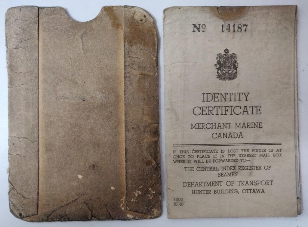 Merchant Marine Canada Identity Certificate