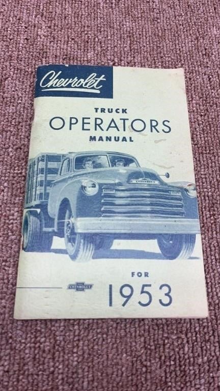1953 Chevy truck operators manual