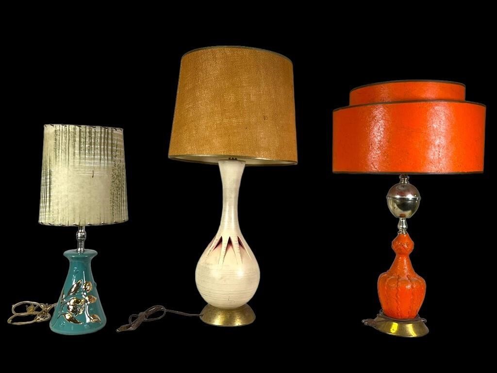 05-13-2024 Mid Century Lights, Pottery, Clothing, and Coll.