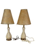 Pair MCM Ceramic Table Lamps