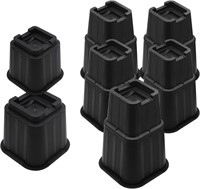 6 Inch Bed Risers  Stackable  Heavy Duty  8 Pack