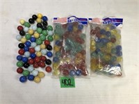 Lot of Various Glass Marbles, Some New in Bag