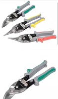 Lot of 5 aviation snip cutters 2Straight, Left,