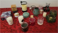 L - MIXED LOT OF CANDLES & HOLDERS (H21)