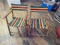 Vintage Folding Wood Lawn Chairs