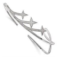 Sterling Silver Star Hand Bangle Bracelet