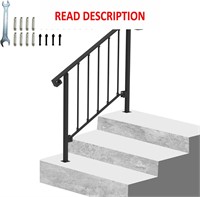 Stair Railing  Wrought Iron  Fits 3 Steps