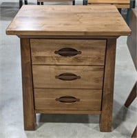 Brown Maple Nightstand In Almond