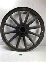 Antique Metal Wagon Wheel, 12 Prongs